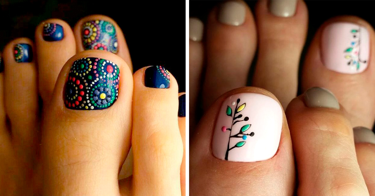20 diseños de uñas que mantendrán tus pies hermosos y lindos