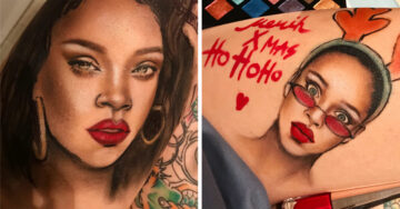 Artista usa lo mejor de Fenty Beauty y dibuja increíbles retratos de Rihanna en su piel