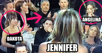 Dakota Johnson notó que Angelina ignoraba el discurso de Jennifer Aniston y se volvió una escena de ‘Chicas Pesadas’