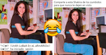 Esta foto de Shakira en una computadora noventera se convierte en meme del momento