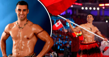 El chico sexi de Tonga vuelve a desatar la locura, ahora en los Juegos Olímpicos de Invierno