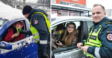 Policías lituanos sorpenden con tulipanes en el día de la mujer; ¡las reacciones de ellas lo dicen todo!