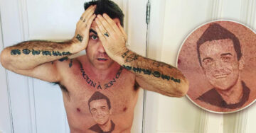 Robbie Williams trolea a sus seguidores con un tatuaje ‘muy original’ y no sabemos qué pensar