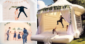 ‘Altares’ inflables son la nueva tendencia para una boda inolvidable y divertida
