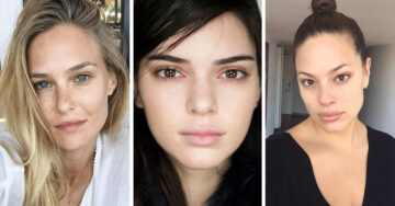 20 Famosas modelos que presumen su rostro con y sin maquillaje