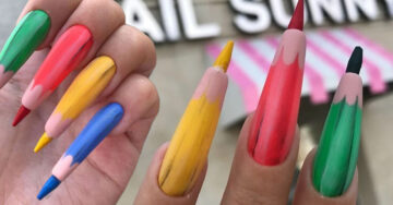 Nail Sunny lo hizo de nuevo; las uñas de lápiz son una horrible y colorida realidad