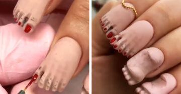 Nail Sunny lo hizo de nuevo: ¡crearon las uñas ‘inception’ con diminutos pies!