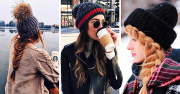 14 Peinados que van perfecto con gorritos tejidos