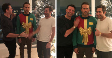 Hugh Jackman y Jake Gyllenhaal le juegan la mejor broma a Ryan Reynolds en su cena de Navidad