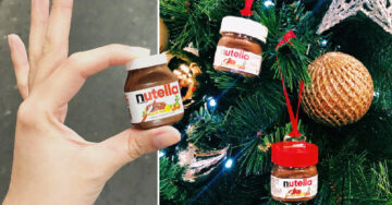 ¡Olvídate de las esferas! Estas mini Nutellas son la decoración perfecta para tu árbol de Navidad