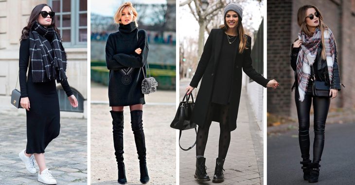 15 Outfits con color negro para brillar este invierno 2018