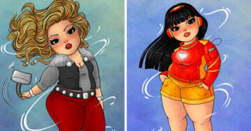 Este artista crea increíbles ilustraciones de chicas plus size vistiéndolas de supermujeres