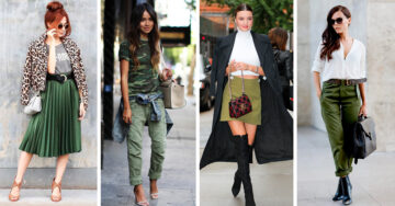 13 Ideas con mucho estilo para un toque verde militar en tu outfit