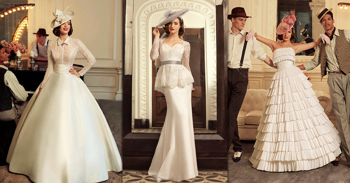 Vestidos de novia inspirados en los años 40 que son hermosos