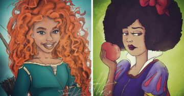 Artista reimagina a las princesas Disney con tez oscura y lucen realmente hermosas