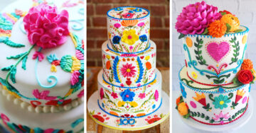 15 Lindos pasteles con efecto bordado que harán de tu fiesta un éxito