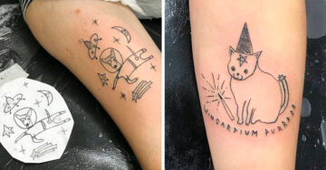 No sabe dibujar pero la gente paga para tatuarse con ella