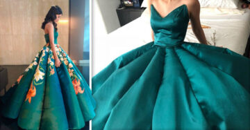 Diseña y pinta su propio de vestido de graduación, el resultado es digno de una princesa