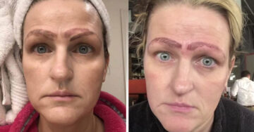 Mujer se somete a microblading barato y termina con cuatro cejas