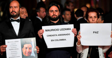 Colegas protestan en alfombra roja de Cannes por asesinato de cineasta colombiano