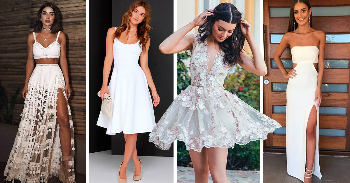 Lindos vestidos blancos que puedes usar en tu