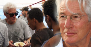 Richard Gere lleva víveres a migrantes rescatados en el Mediterráneo