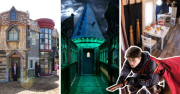 Abuelos construyen casa de juego inspirada en Hogwarts de Harry Potter
