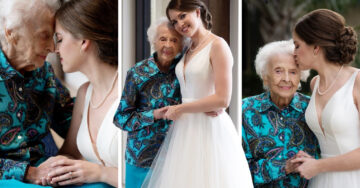 Viaja para que su abuela la vea vestida de novia y cumple su último deseo