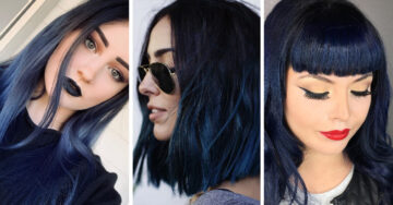 14 Pruebas de que el midnight denim’ es el color de cabello de la temporada