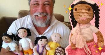 Abuelito crea muñecas con vitiligo para romper prejuicios
