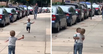 Estos pequeños se abrazan con mucho amor después de 2 días sin verse