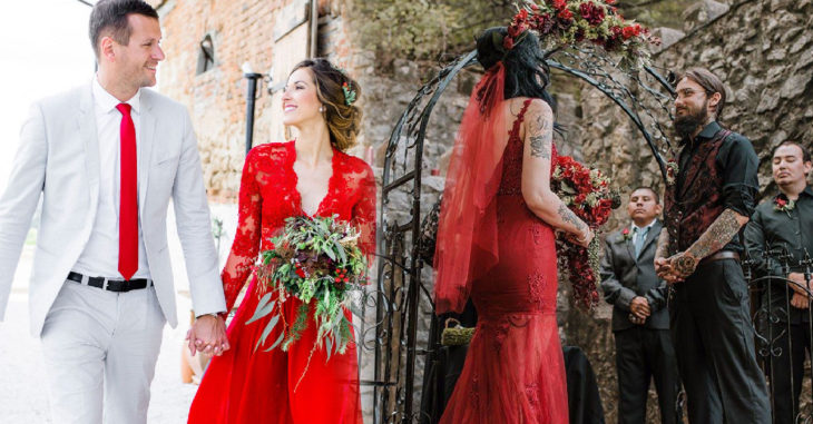 Contribuyente programa Indica Para las más atrevidas: 15 hermosos vestidos de novia rojos