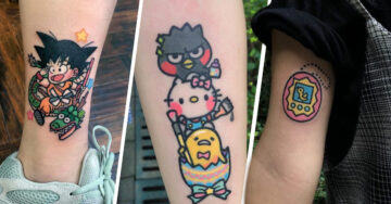 Artista crea coloridos y tiernos tatuajes para que te sientas como un dibujo animado