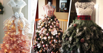 12 Ideas para convertir un simple maniquí en un increíble árbol de Navidad