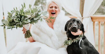 Fotógrafa captura el hermoso vínculo entre una novia y su cachorro