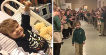 Niño de 6 años vence enfermedad y es recibido con aplausos por sus compañeros