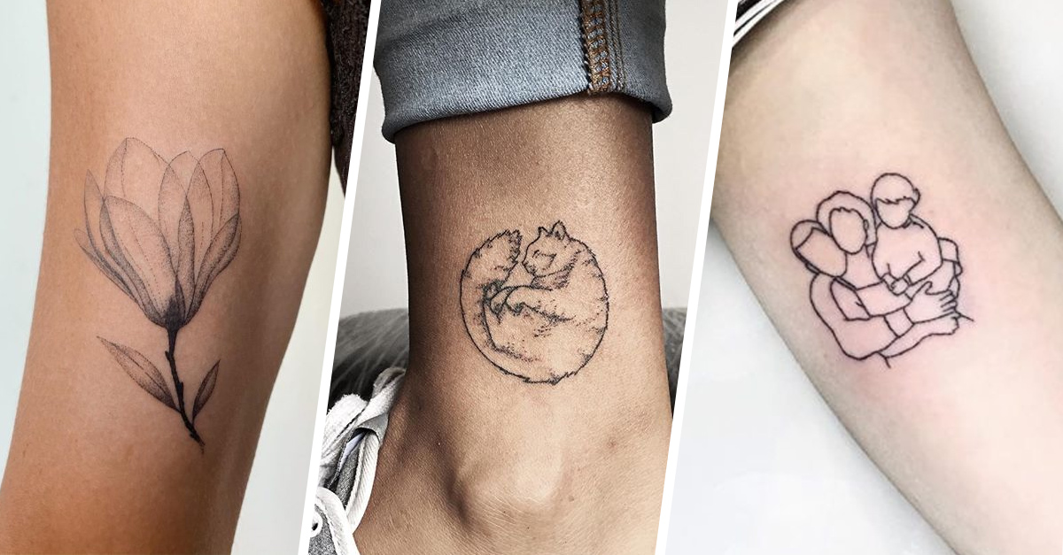 Flor de loto tatuaje minimalista: 15 ideas de inspiración