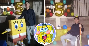 Nació en año bisiesto y celebra sus 5 años con una fiesta de ‘Bob Esponja’