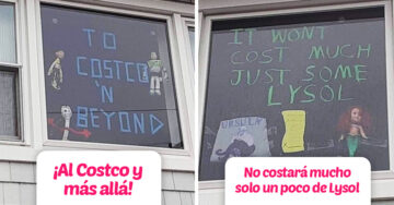 Decora sus ventanas para animar a otros en cuarentena e internet lo quiere de ‘roomie’