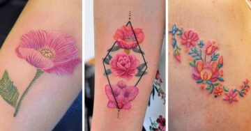 Artista mexicana ‘borda’ tatuajes en la piel que parecen hechos con hilo y aguja