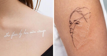 15 Discretos tatuajes con tinta blanca que puedes llevar sin que nadie lo note