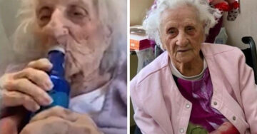 Abuelita vence al Covid-19 y lo celebra con una cerveza fría