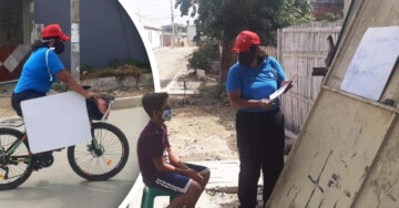 Profesora viaja en bicicleta para dar clases a sus alumnos sin internet