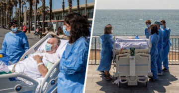 Médicos españoles llevan a pacientes con Covid-19 a ver el mar