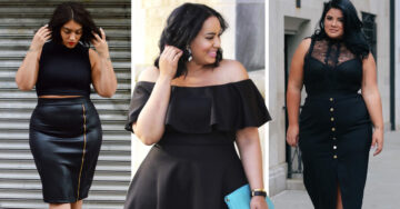 15 Outfits totalmente negros para chicas curvy