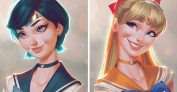 Artista transforma a las Sailor Scouts en geniales ilustraciones 2D