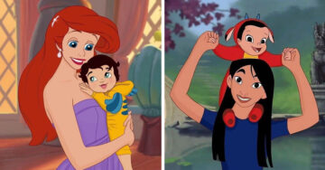 Artista transforma a princesas Disney en hermosas y cariñosas madres