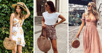 15 Ideas para combinar bolsos tipo canasta y sentirte en la playa