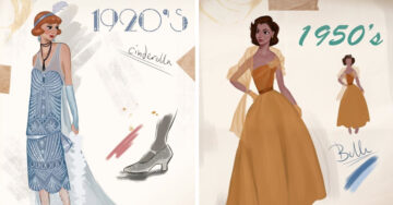 Princesas Disney cambian sus clásicos vestidos por atuendos de época
