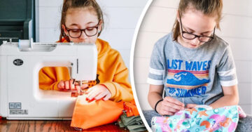 Pequeña de 11 años crea cubrebocas y mantas para personas que lo necesiten